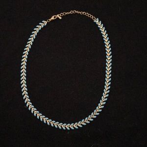 Blue and gold Choker
